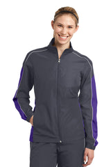 Sport-Tek Women's Piped Colorblock Wind Jacket. LST61