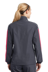 Sport-Tek Women's Piped Colorblock Wind Jacket. LST61