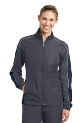 Sport-Tek Women's Piped Colorblock Wind Jacket. LST61