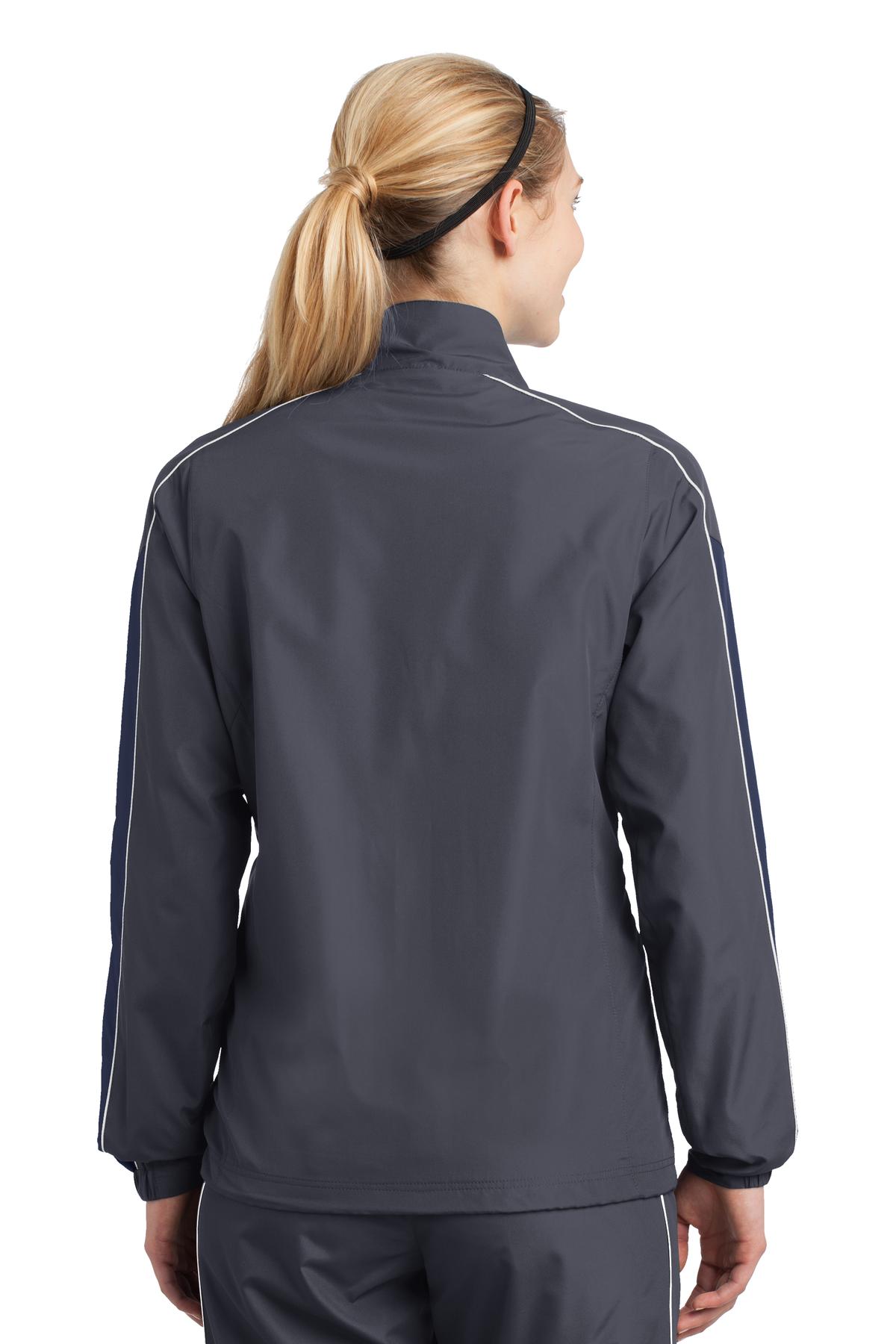 Sport-Tek Women's Piped Colorblock Wind Jacket. LST61