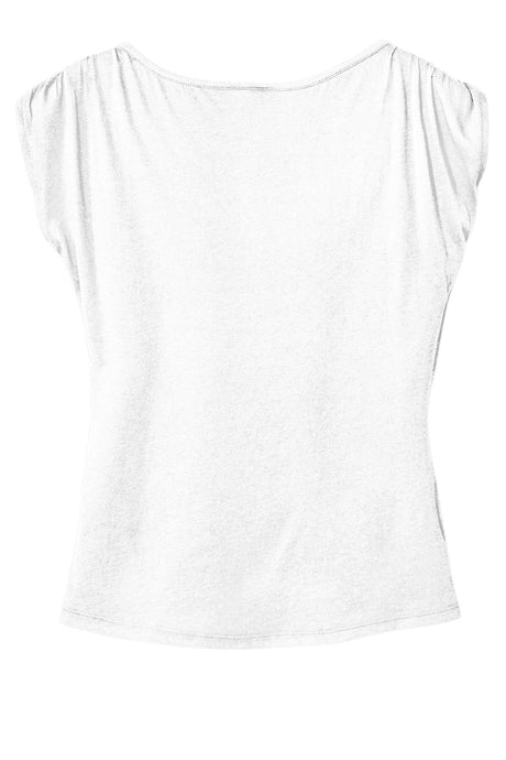 District Made Ladies Modal Blend Gathered Shoulder Tee. DM483 District