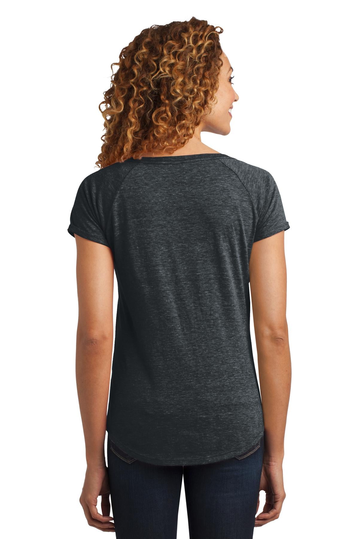 District Made Ladies Tri-Blend Scoop Tee. DM443 District
