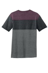 District Young Mens Tri-Blend Pieced Crewneck Tee. DT143 District