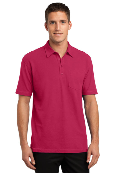 Port Authority Men's Modern Stain-Resistant Pocket Polo. K559 Mens Apparel Shirts & Tops