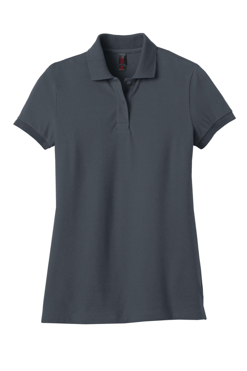 District Made Ladies Stretch Pique Polo. DM425