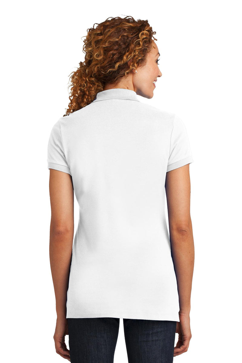 District Made Ladies Stretch Pique Polo. DM425