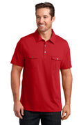 District Made Men's Double Pocket Polo. DM333 District