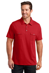 District Made Men's Double Pocket Polo. DM333 District