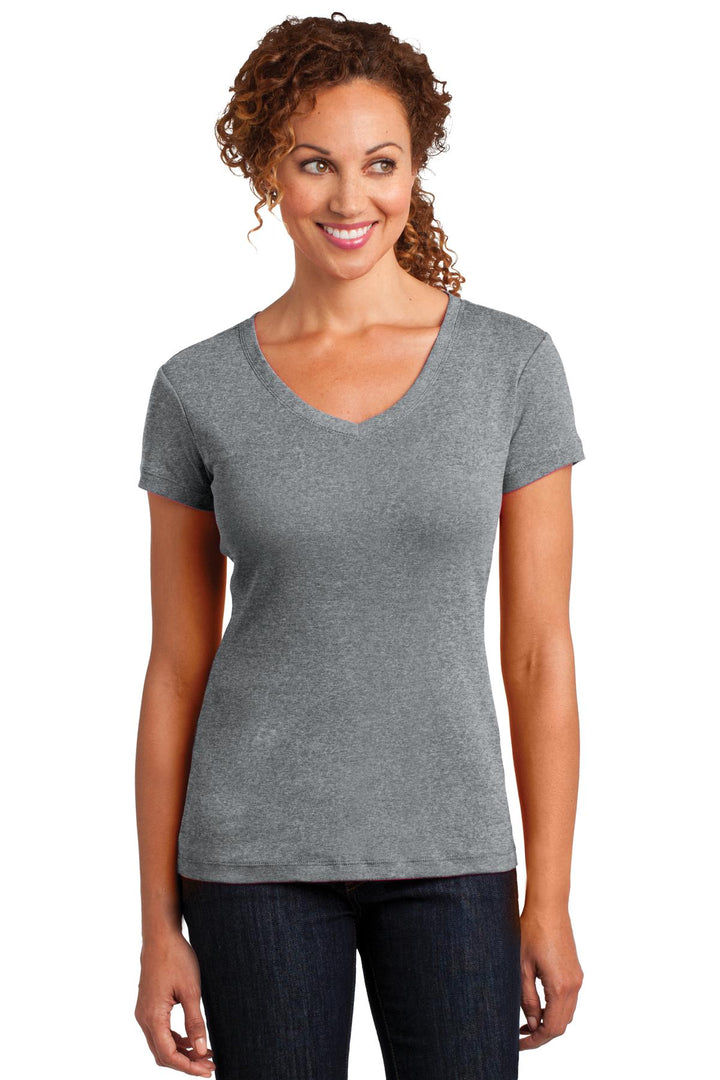 District Made Ladies Mini Rib V-Neck Tee. DM401 District