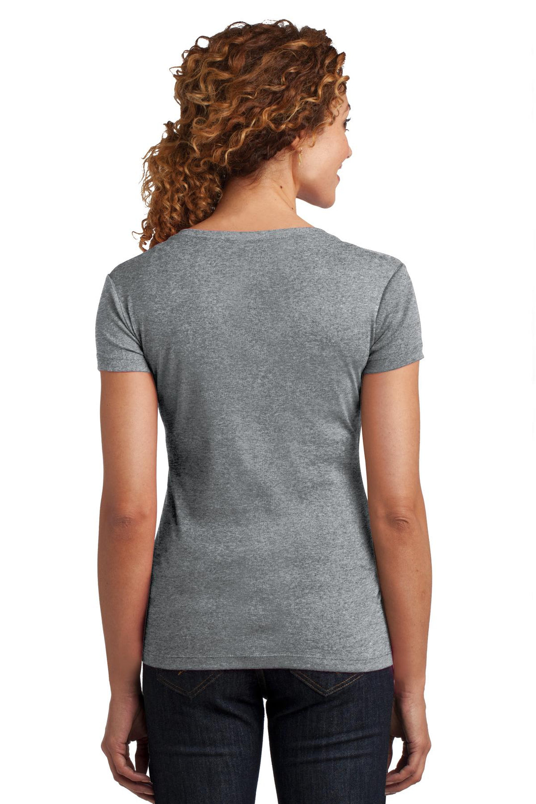 District Made Ladies Mini Rib V-Neck Tee. DM401 District