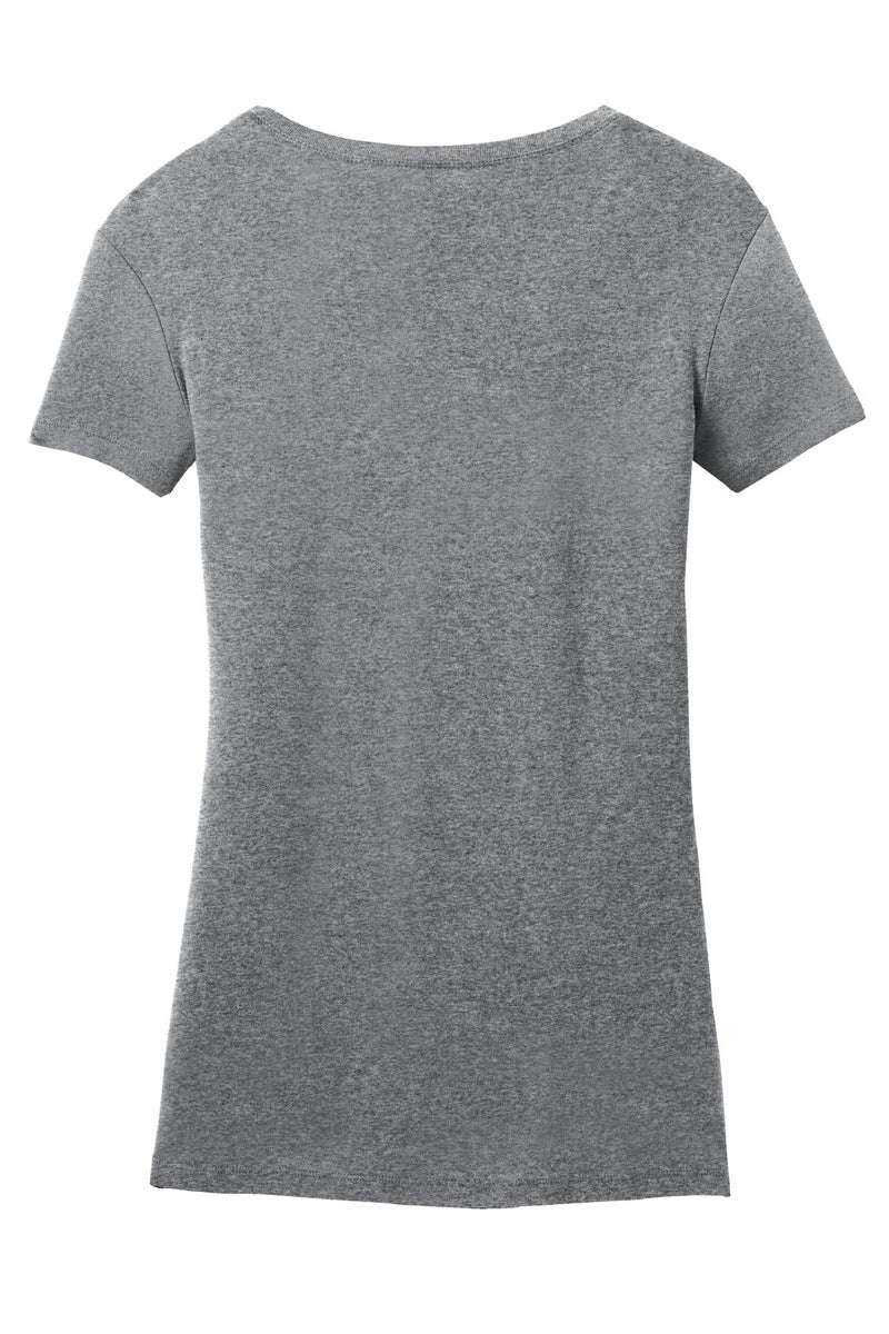 District Made Ladies Mini Rib V-Neck Tee. DM401