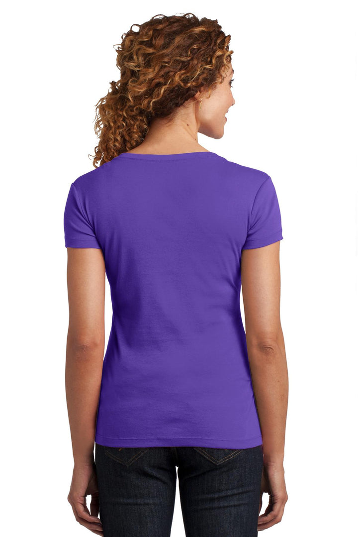 District Made Ladies Mini Rib V-Neck Tee. DM401 District