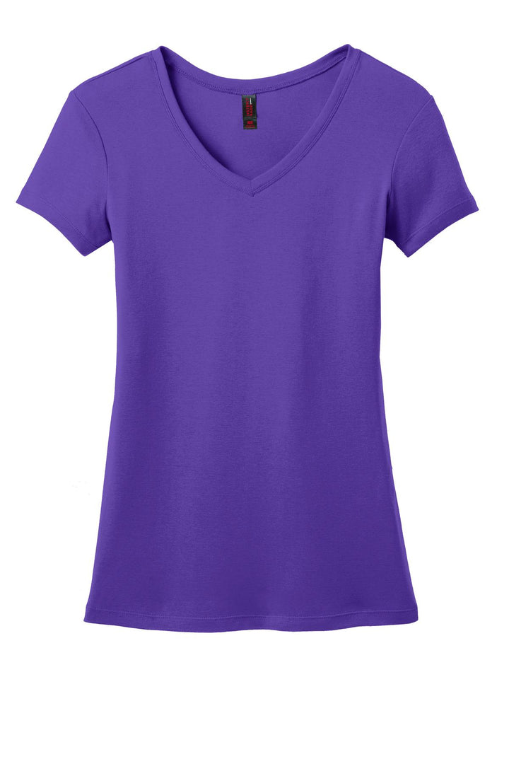 District Made Ladies Mini Rib V-Neck Tee. DM401 District