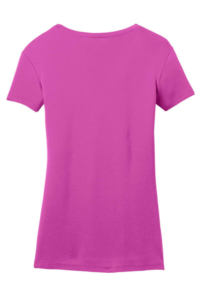 District Made Ladies Mini Rib V-Neck Tee. DM401