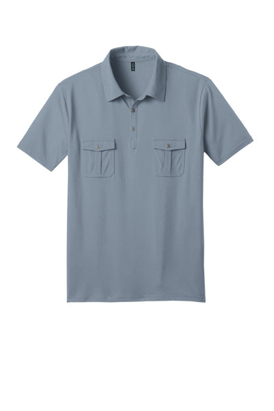 District Made Men's Double Pocket Polo. DM333