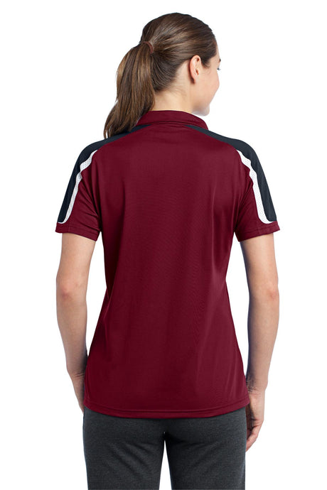 Sport-Tek Women's Tricolor Shoulder Micropique Sport-Wick Polo LST658 Womens Apparel Shirts & Tops