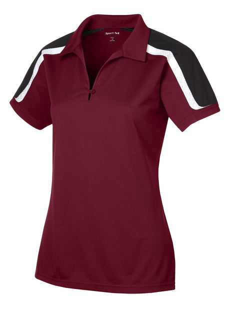 Sport-Tek Women's Tricolor Shoulder Micropique Sport-Wick Polo LST658 Womens Apparel Shirts & Tops