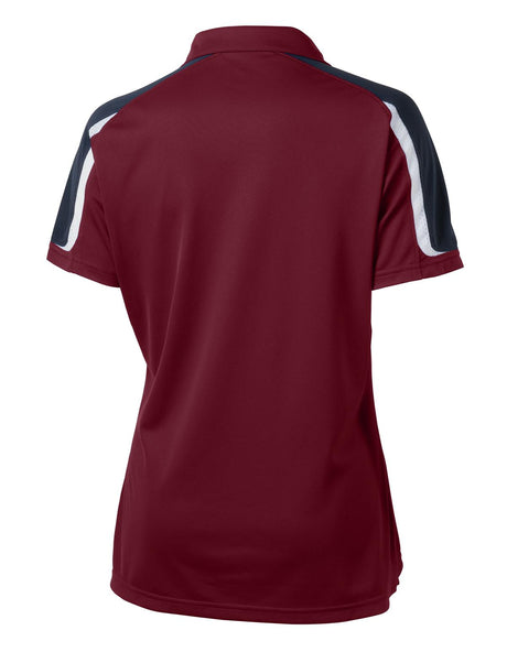 Sport-Tek Women's Tricolor Shoulder Micropique Sport-Wick Polo LST658 Womens Apparel Shirts & Tops