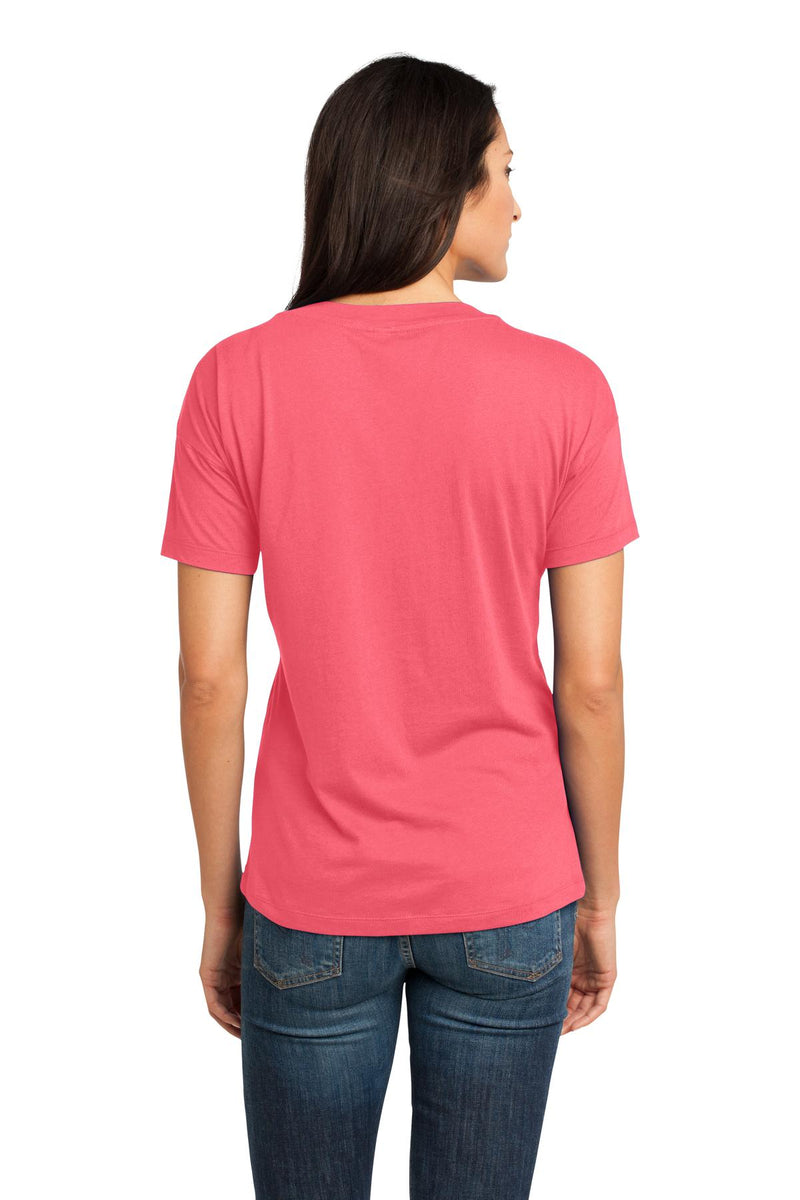 District Made - Ladies Modal Blend Relaxed V-Neck Tee. DM480