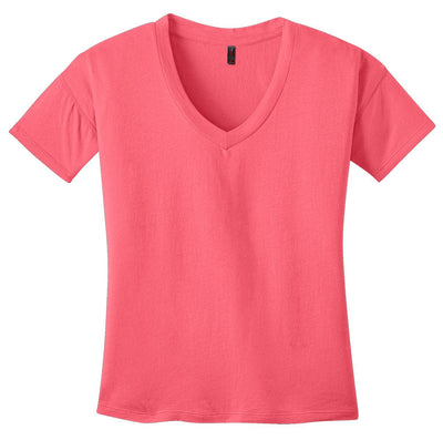 District Made - Ladies Modal Blend Relaxed V-Neck Tee. DM480