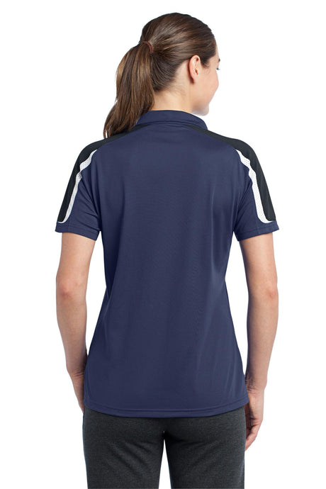 Sport-Tek Women's Tricolor Shoulder Micropique Sport-Wick Polo LST658 Womens Apparel Shirts & Tops