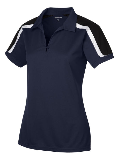 Sport-Tek Women's Tricolor Shoulder Micropique Sport-Wick Polo LST658 Womens Apparel Shirts & Tops