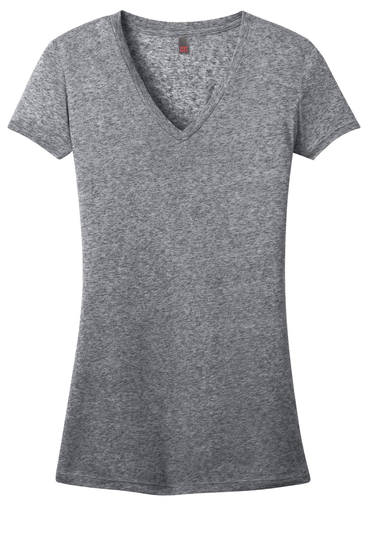 District Juniors Microburn V-Neck Tee. DT261 District