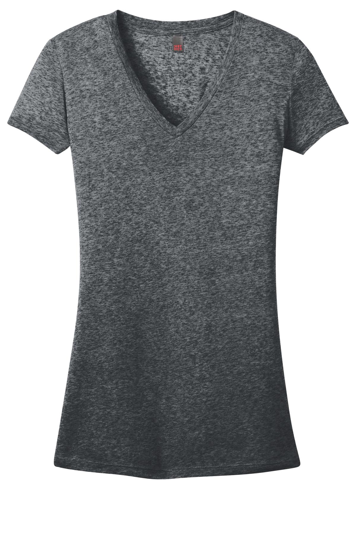 District Juniors Microburn V-Neck Tee. DT261 District