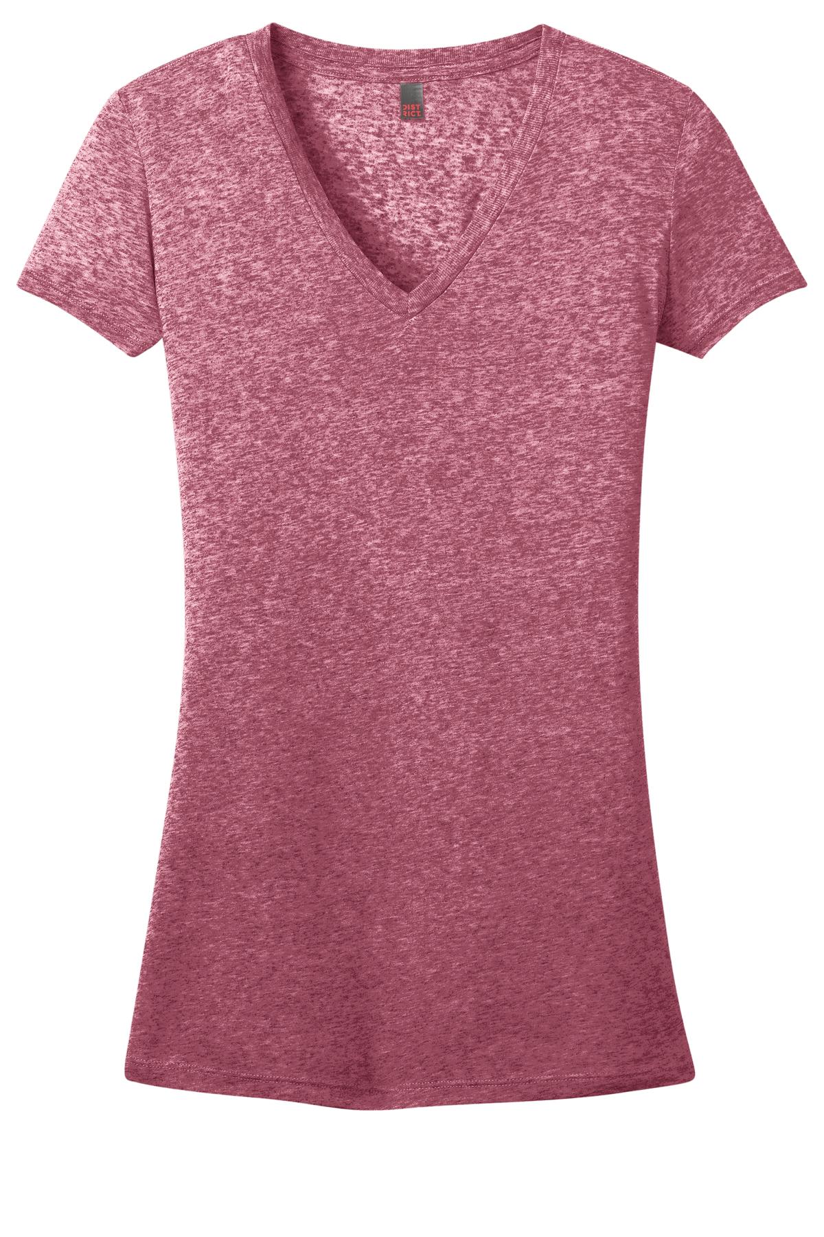 District Juniors Microburn V-Neck Tee. DT261 District