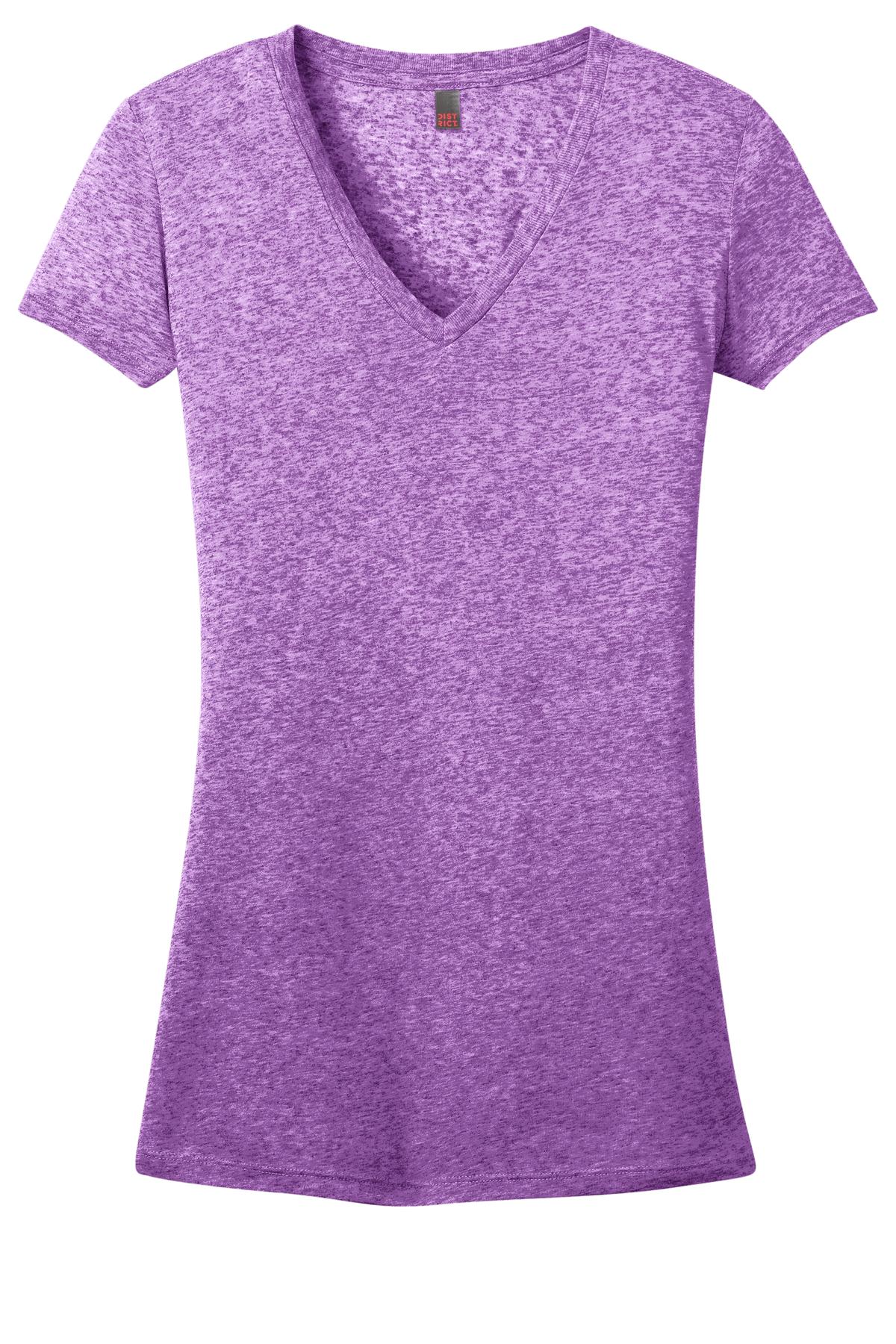 District Juniors Microburn V-Neck Tee. DT261 District