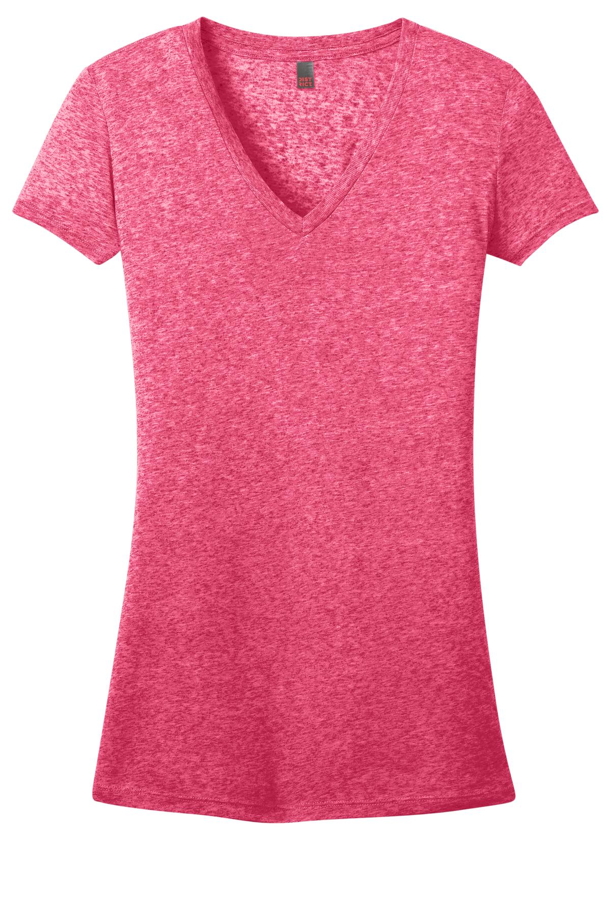 District Juniors Microburn V-Neck Tee. DT261 District