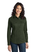 Port Authority Women's   Stain-Release Roll Sleeve Twill Shirt