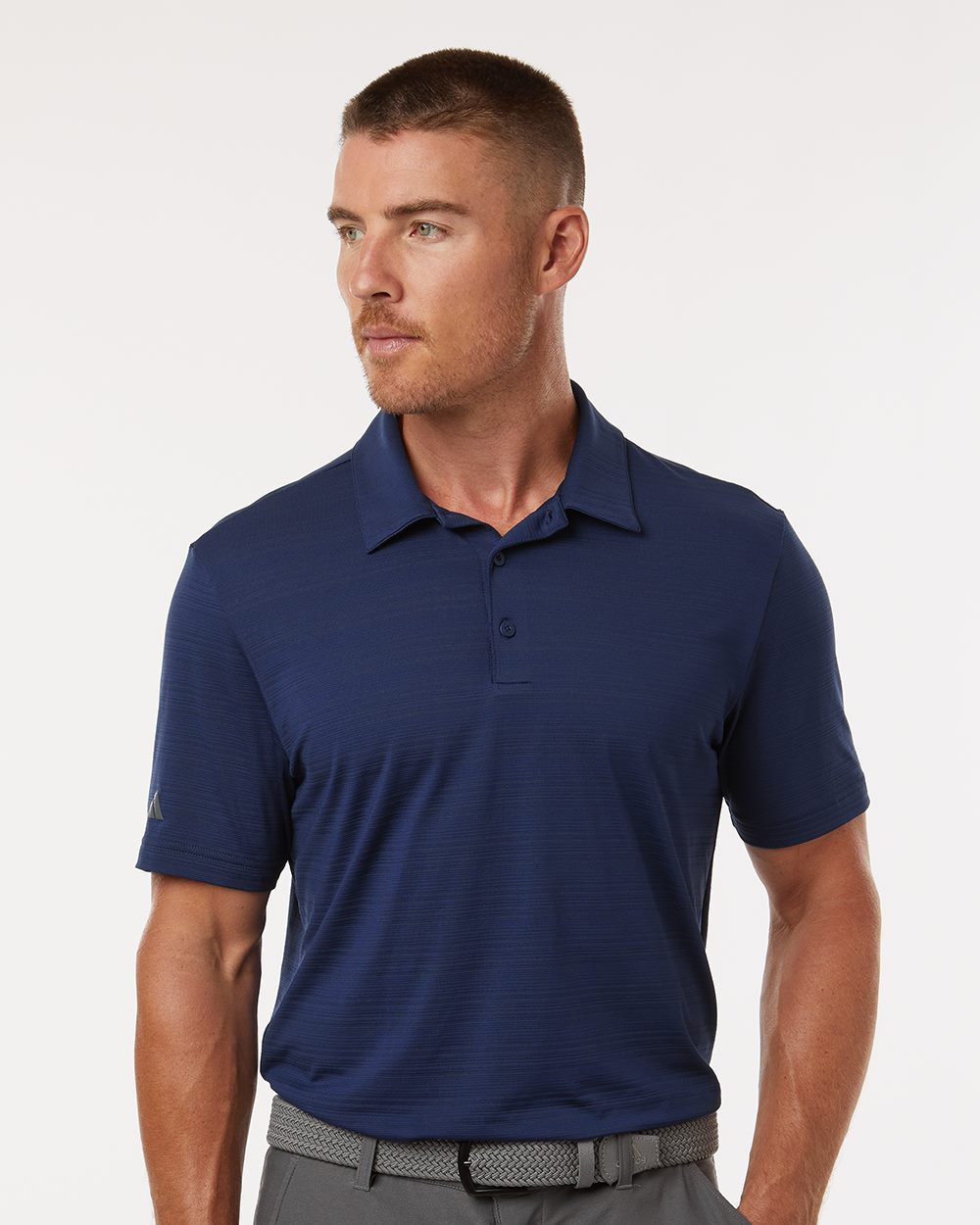 Adidas Men's Textured Stripe Polo Mens Apparel Shirts & Tops