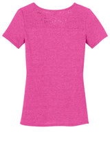 District Ladies Tri-Blend Lace Tee. DM441 District