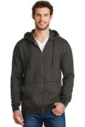 District Made - Men's Mini Stripe Full-Zip Hoodie. DM390 District