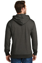District Made - Men's Mini Stripe Full-Zip Hoodie. DM390 District