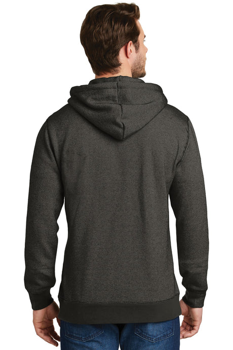 District Made - Men's Mini Stripe Full-Zip Hoodie. DM390 District