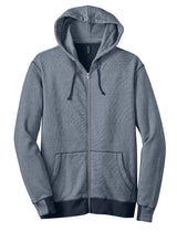 District Made - Men's Mini Stripe Full-Zip Hoodie. DM390 District