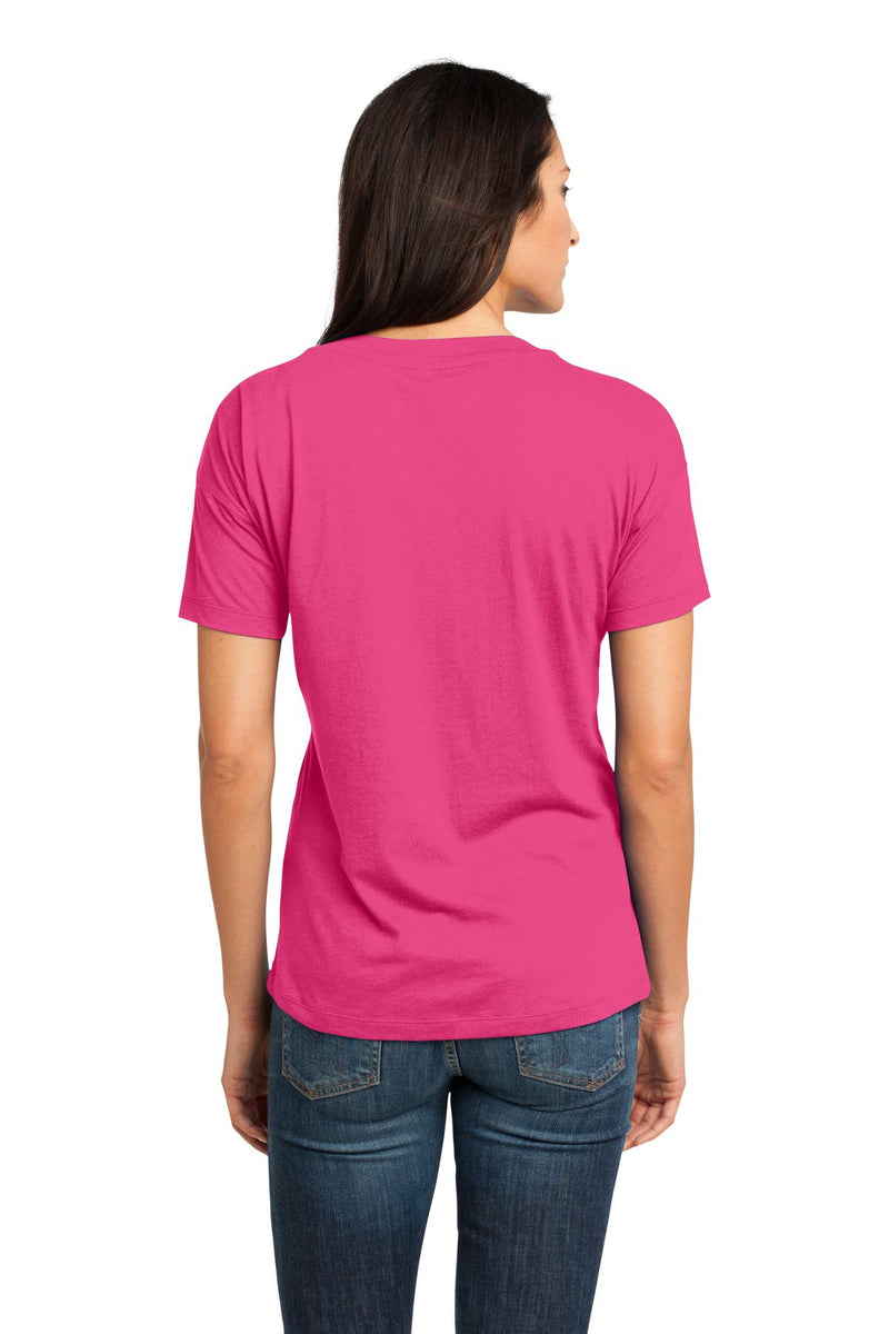 District Made - Ladies Modal Blend Relaxed V-Neck Tee. DM480