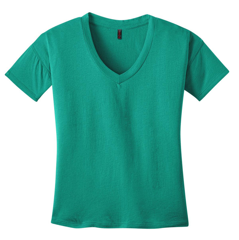 District Made - Ladies Modal Blend Relaxed V-Neck Tee. DM480