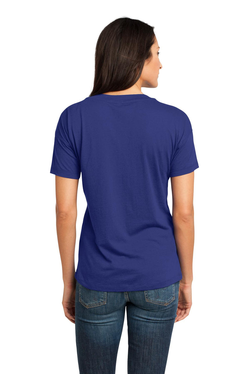 District Made - Ladies Modal Blend Relaxed V-Neck Tee. DM480