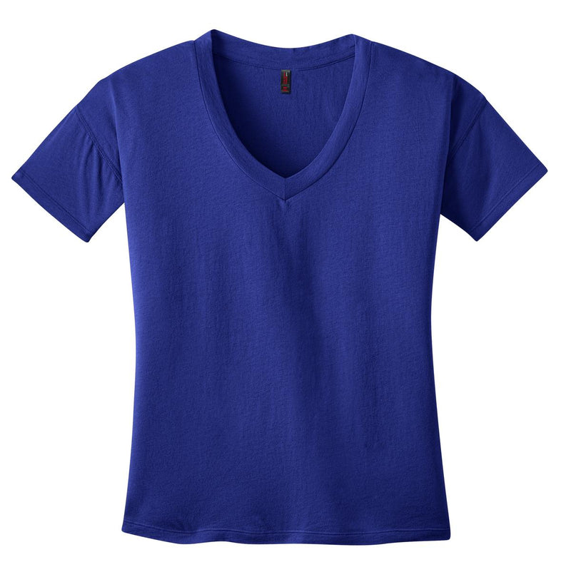 District Made - Ladies Modal Blend Relaxed V-Neck Tee. DM480