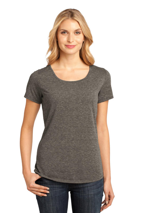 District Ladies Tri-Blend Lace Tee. DM441 District
