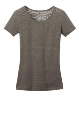 District Ladies Tri-Blend Lace Tee. DM441 District