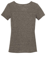 District Ladies Tri-Blend Lace Tee. DM441 District