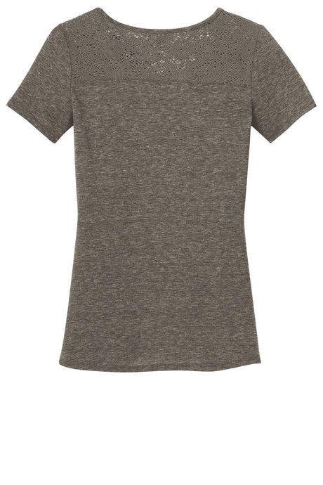 District Ladies Tri-Blend Lace Tee. DM441 District