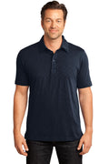 District Made Men's Slub Polo. DM350 Mens Apparel Shirts & Tops