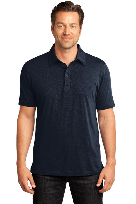 District Made Men's Slub Polo. DM350 Mens Apparel Shirts & Tops