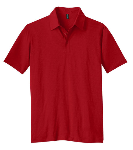 District Made Men's Slub Polo. DM350 Mens Apparel Shirts & Tops
