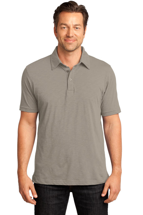 District Made Men's Slub Polo. DM350 Mens Apparel Shirts & Tops